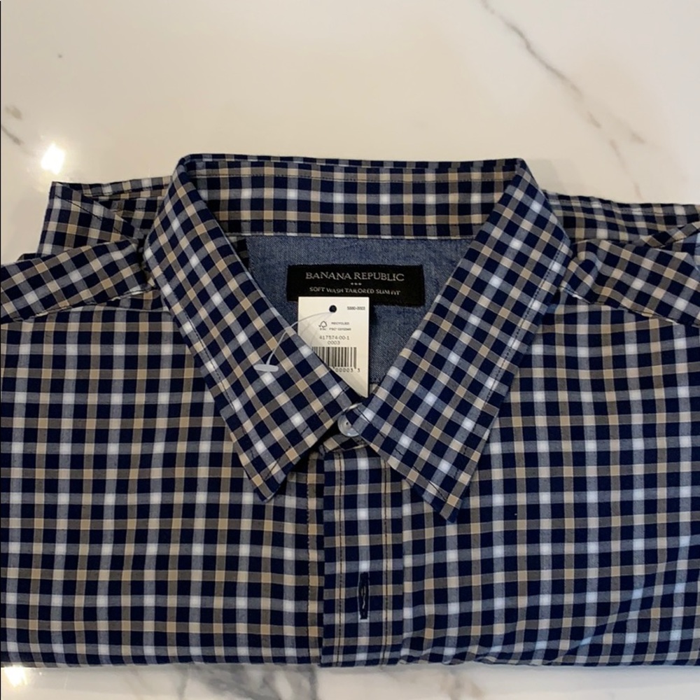 BR soft wash plaid shirt